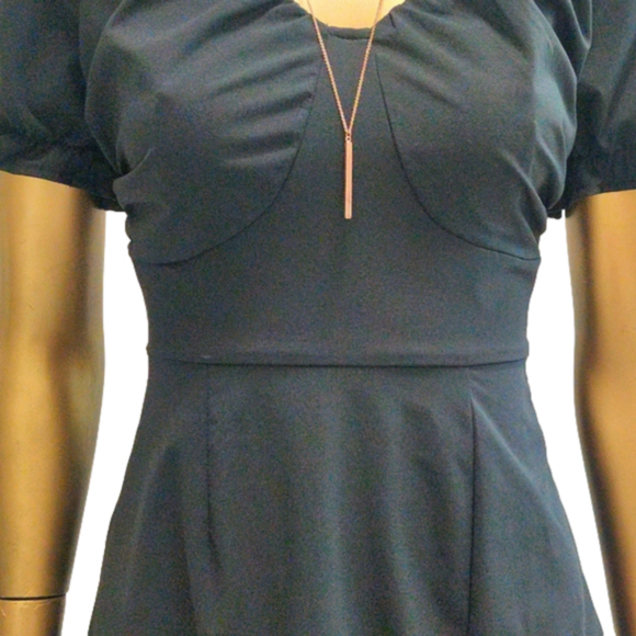 Little Black Dress For All Occasions Women's Gown Short Sleeve Date Dress Party - Picture 2 of 9